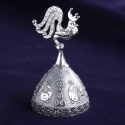 Gloeckchen Goldener Hahn. Silber