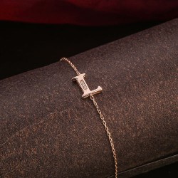 Armband. Rotgold & Brillanten