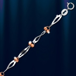 Armband russisches Gold 585, bicolor