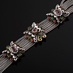 Armband mit Smaragde & Rubine