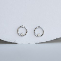 Ohrringe aus Weißgold mit Diamanten