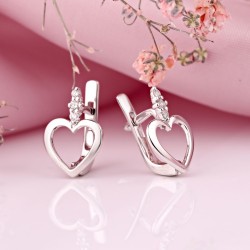 Goldohrringe aus Weißgold 585 mit Diamanten