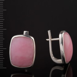 Russisches Silber Ohrringe mit Quarz 