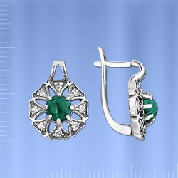 Ohrringe Silber & Malachit
