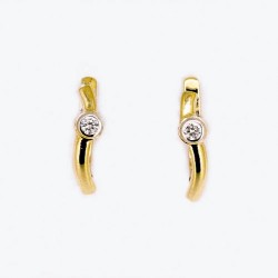 Миниатюрные casual сережки с бриллиантами