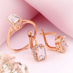 Set aus 585 Rotgold
