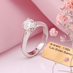 Gianni Lazzaro Goldring aus Weißgold mit Diamant