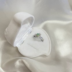 Silberring "Fruehling". Opal & Zirkonia