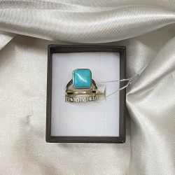 Silberring mit Tuerkis und Zirkonia