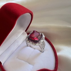 Silberring "Royal". Swarovski&reg;, Rodolith & Zirkonia