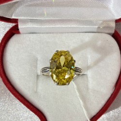 Silberring "Oliven" Citrin