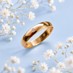 Russisches Rotgold 585 Trauring Ehering