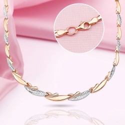 Goldcollier Russisches Gold 585 bicolor