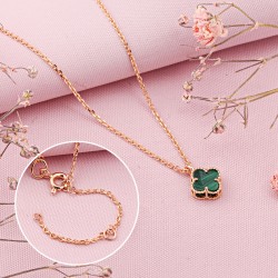 Goldcollier 585 Malachit ⌀ 6 mm