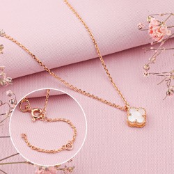 Goldcollier mit Perlmutt 6 mm