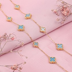 Goldkette Gelbgold Türkis
