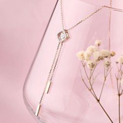Goldcollier Russisches Gold 585 in Deutschland Dancing Diamond