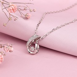 Halscollier aus Weißgold Dancing Diamonds