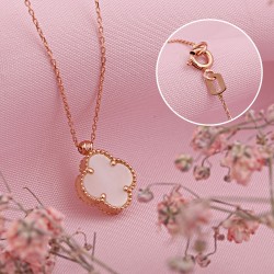 Goldcollier aus Rotgold 585 mit Perlmutt ⌀10 mm