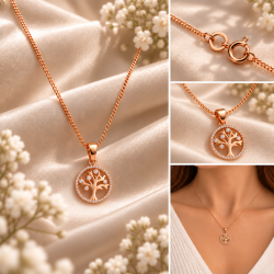Goldcollier 585 mit Zirkonia kaufen