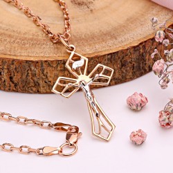 Kreuzanhänger mit Goldkette 585