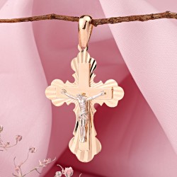 Orthodoxes Kreuz 585 Gold mit Kruzifix 