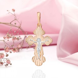Orthodoxes Kreuz 585 Gold mit Kruzifix