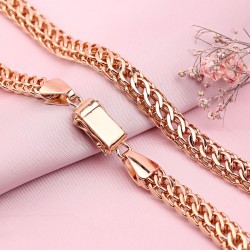 Kette und Armband aus Rotgold 585 Amerikaner