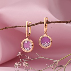 SOKOLOV Ohrringe aus 14 Karat Rotgold mit Kristallen