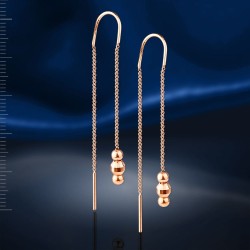 Ohrhaenger Durchzieher. Rotgold
