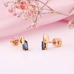 Ohrstecker 14К Rotgold mit Topas