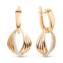 Ohrhänger Rotgold 585 Zirkonia