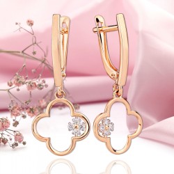 Ohrhänger Rotgold 585 Zirkonia