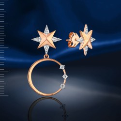 Goldene Ohrstecker "Sternenhimmel"