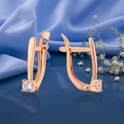 Ohrringe mit Zirkonia Rotgold 585 Damen