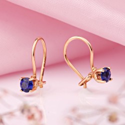 Kinderohrringe mit Zirkonia Rotgold 585