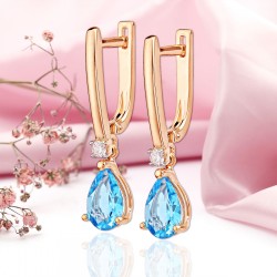 Goldohrringe Topas Diamant