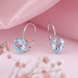 SOKOLOV Weißgold 585 Goldohrringe mit Diamanten Topas