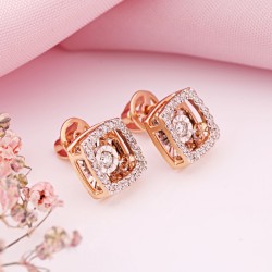 Dancing Diamond Goldene Ohrstecker