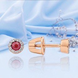 Ohrstecker Rotgold 585 Diamanten kaufen
