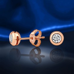 Goldohrstecker "Funkeln". Diamanten