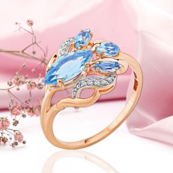 Damenring mit Topas Rotgold 585 Preis
