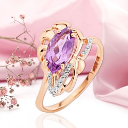 Damenring mit Amethyst Rotgold 585 kaufen