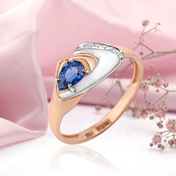Goldring "Etalon". Diamanten & Saphir