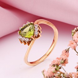 Damenring Gold 585 Peridot