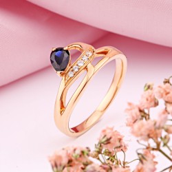 Damenring Gold 585 Saphir Zirkonia