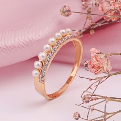 Perlenschmuck Damenring 585