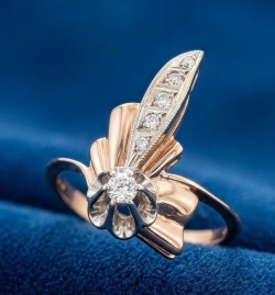 Goldring bicolor 585 Zirkonia