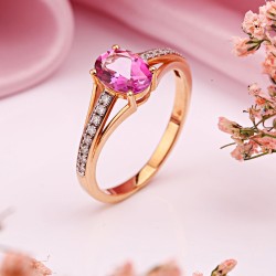 Goldring 585 mit Diamanten