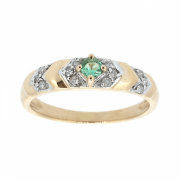 Goldring mit Smaragd und Diamanten